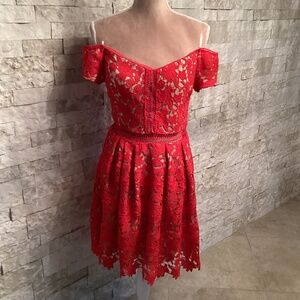 Francesca’s Beverly Off The Shoulder Lace Dress (NWT)
